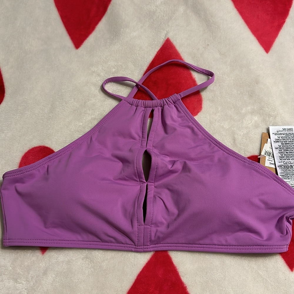 Billabong High Neck Bikini Top in Purple NWT